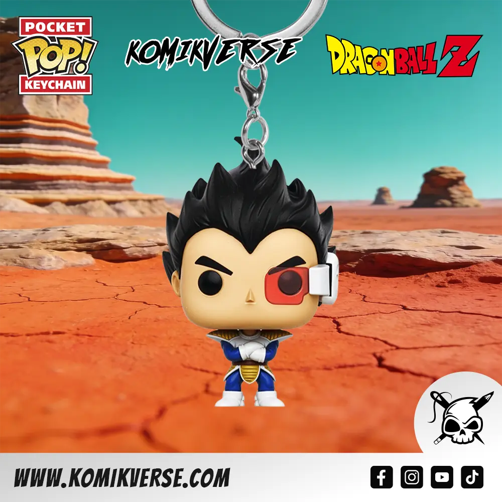 Pop! Keychain Vegeta with red scouter – KOMIKVERSE