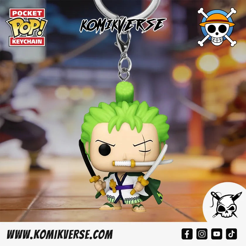 Funko One Piece Zoro Three Sword Style Pocket POP! Keychain