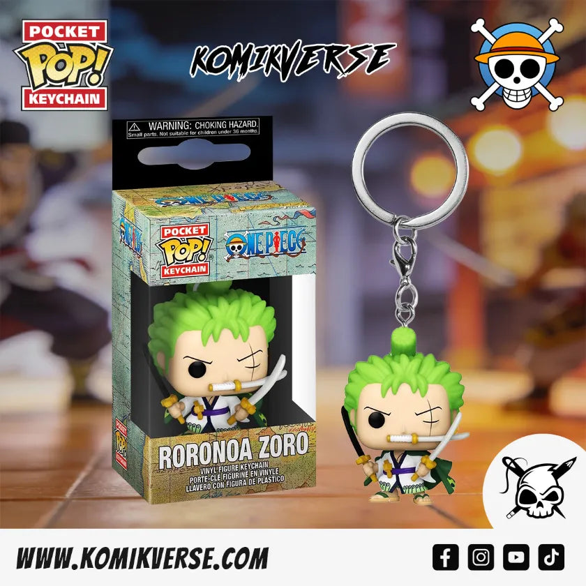 Funko One Piece Zoro Three Sword Style Pocket POP! Keychain