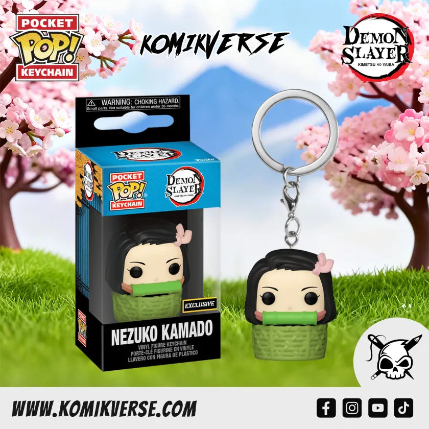 Pop! Keychain Nezuko Kamado in Basket - Demon Slayer