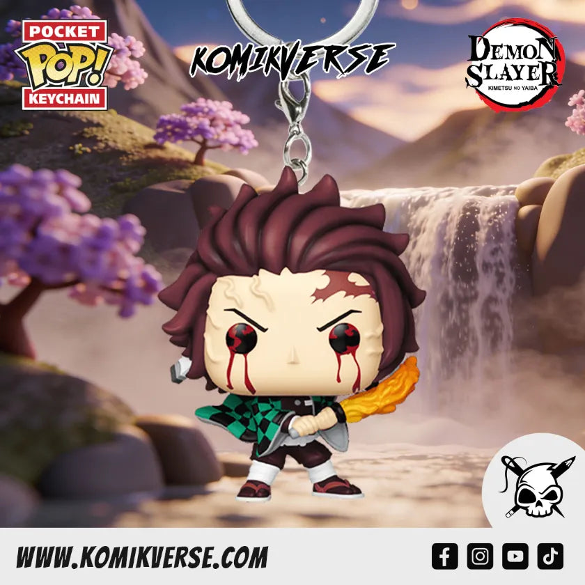 Pop! Keychain Tanjiro Kamado (Sun Breathing)- Demon Slayer