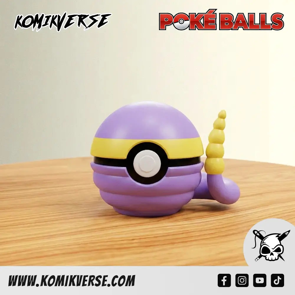 Ekans 3D printed Pokémon figure front view