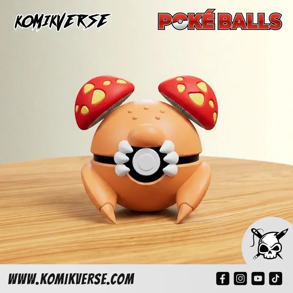 Paras 3D printed Pokémon figure front view