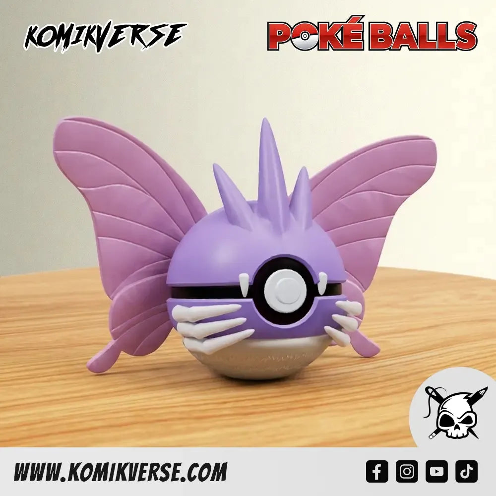 Venomoth 3D printed Pokémon figure