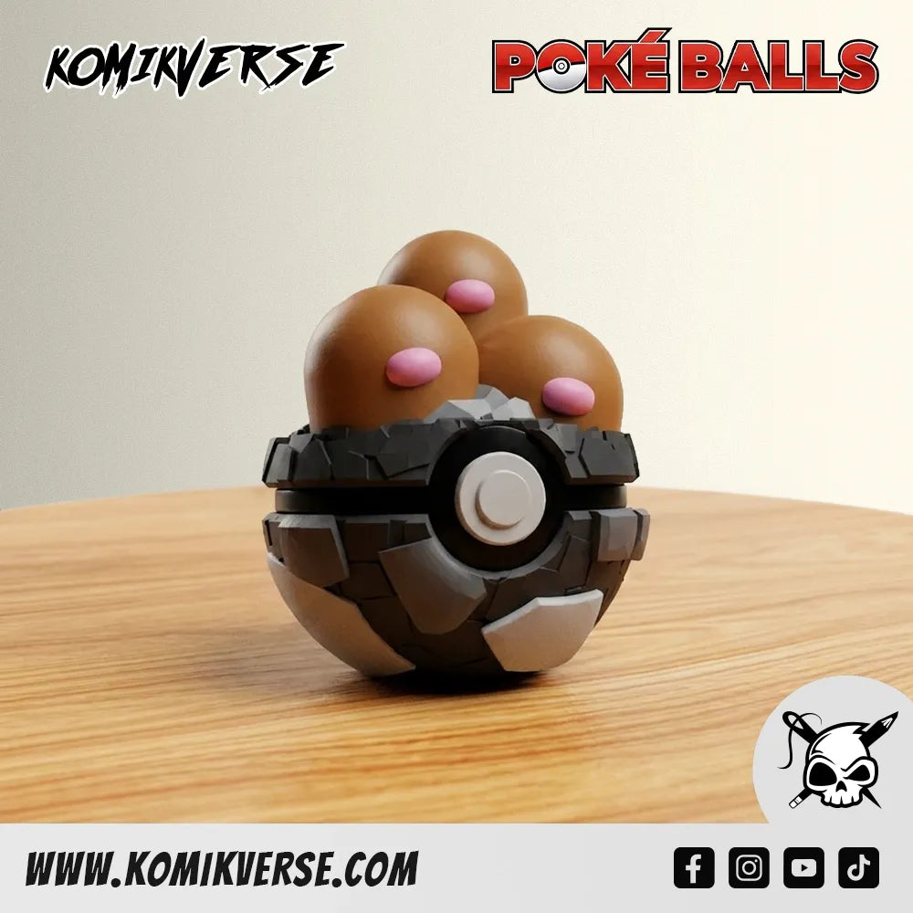 Dugtrio 3D printed Pokémon figure