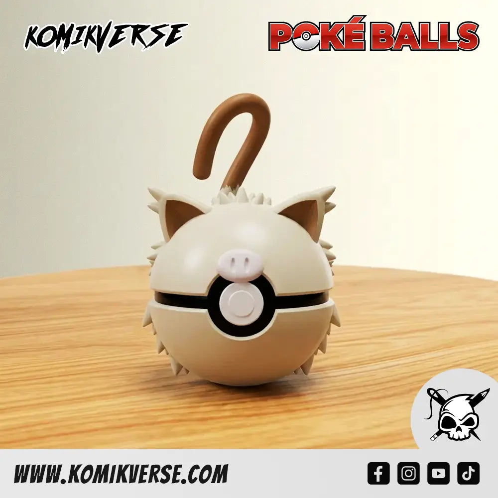 Mankey 3D printed Pokémon figure front view