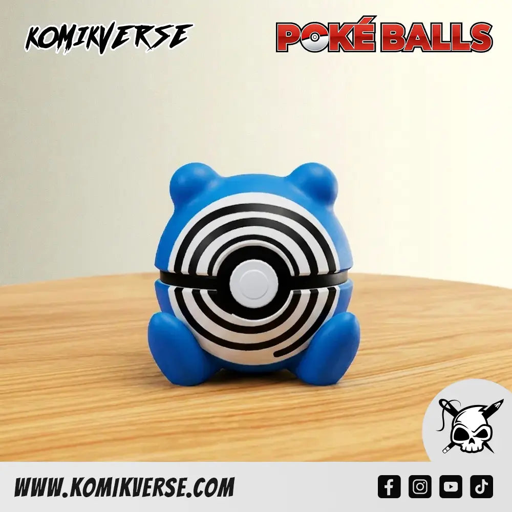 Poliwhirl 3D printed Pokémon figure front view