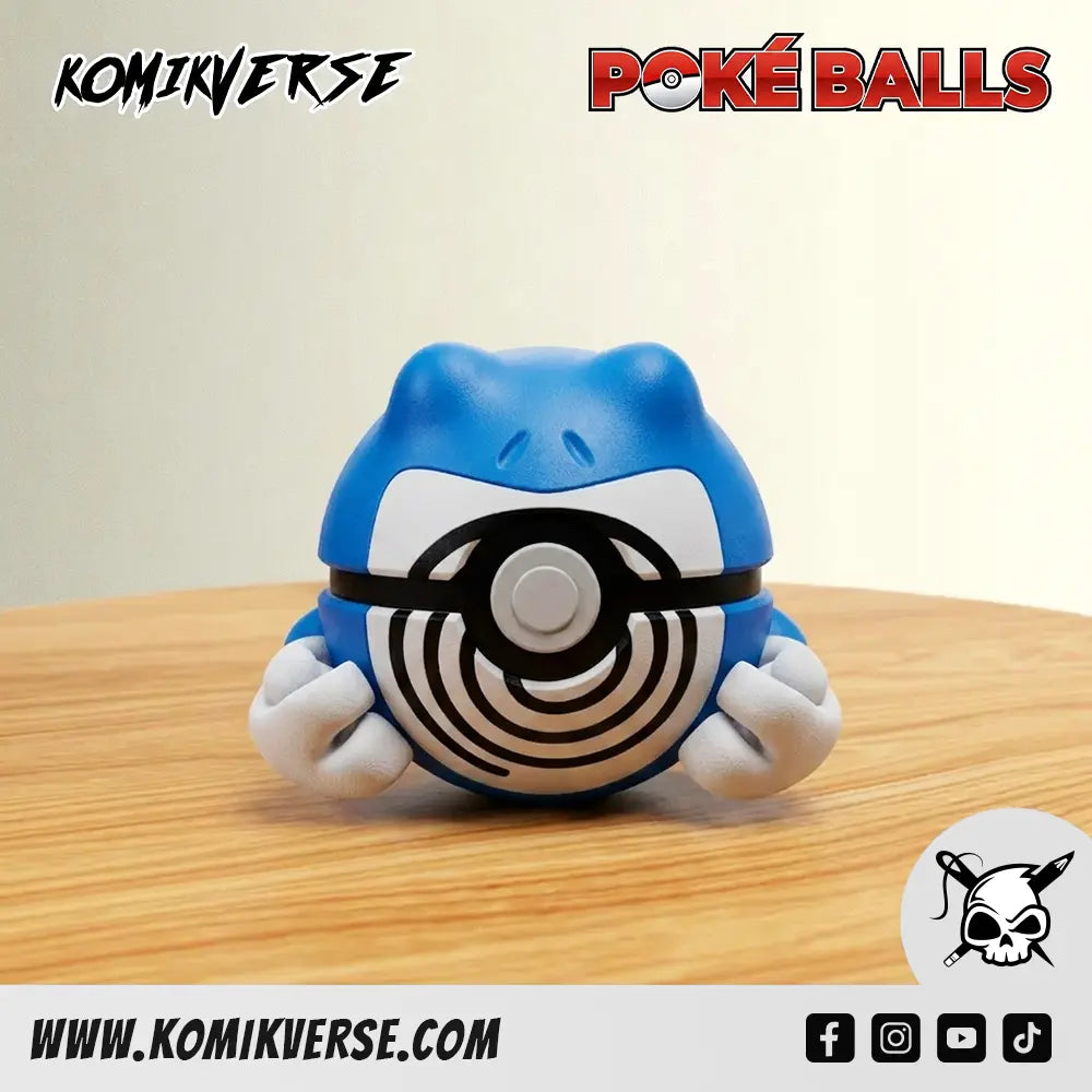 Poliwrath 3D printed Pokémon figure front view