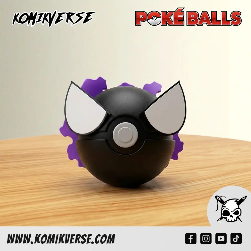 Gastly 3D printed Pokémon figure front view