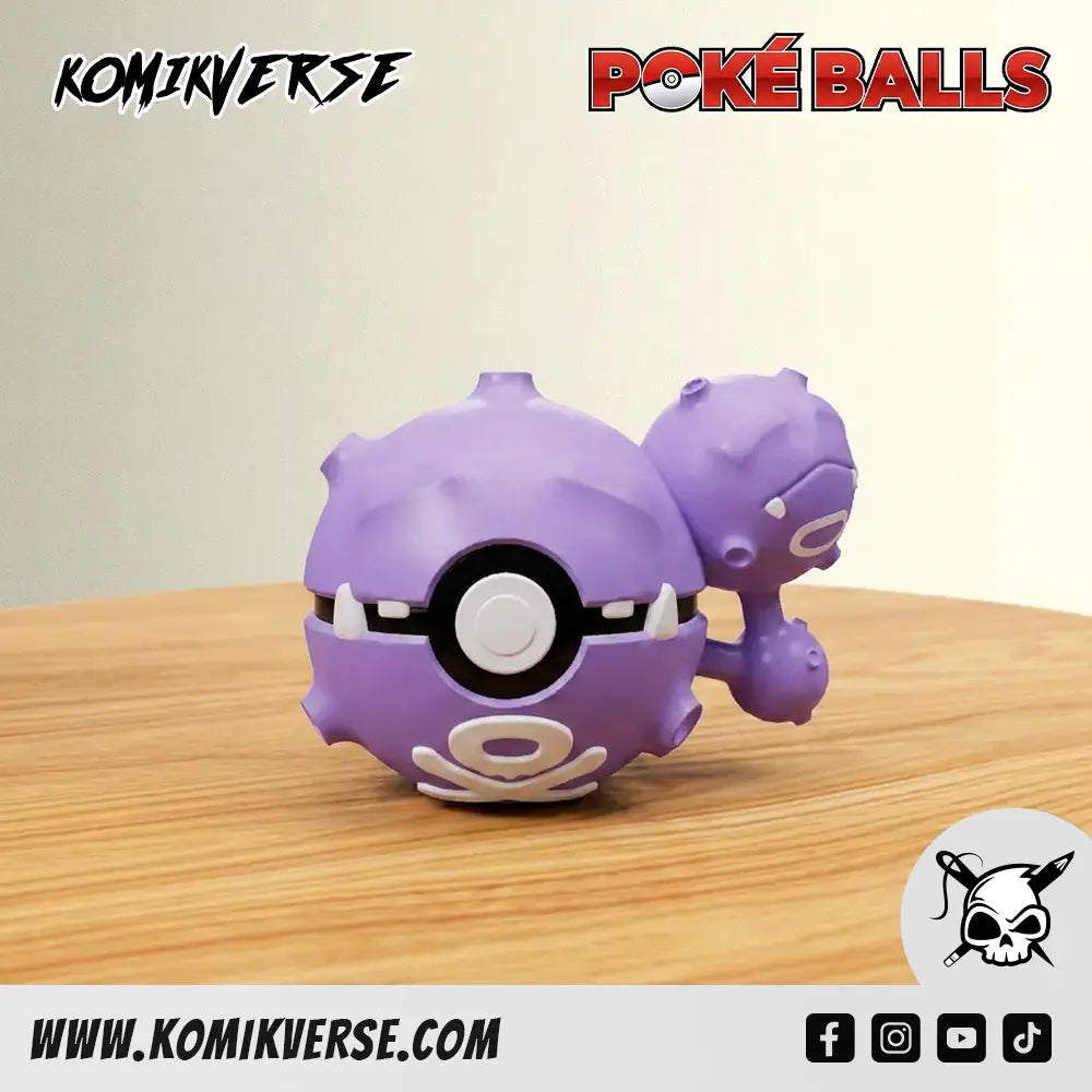 Weezing 3D printed Pokémon figure front view