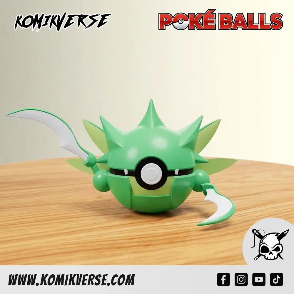 Scyther 3D printed Pokémon figure front view