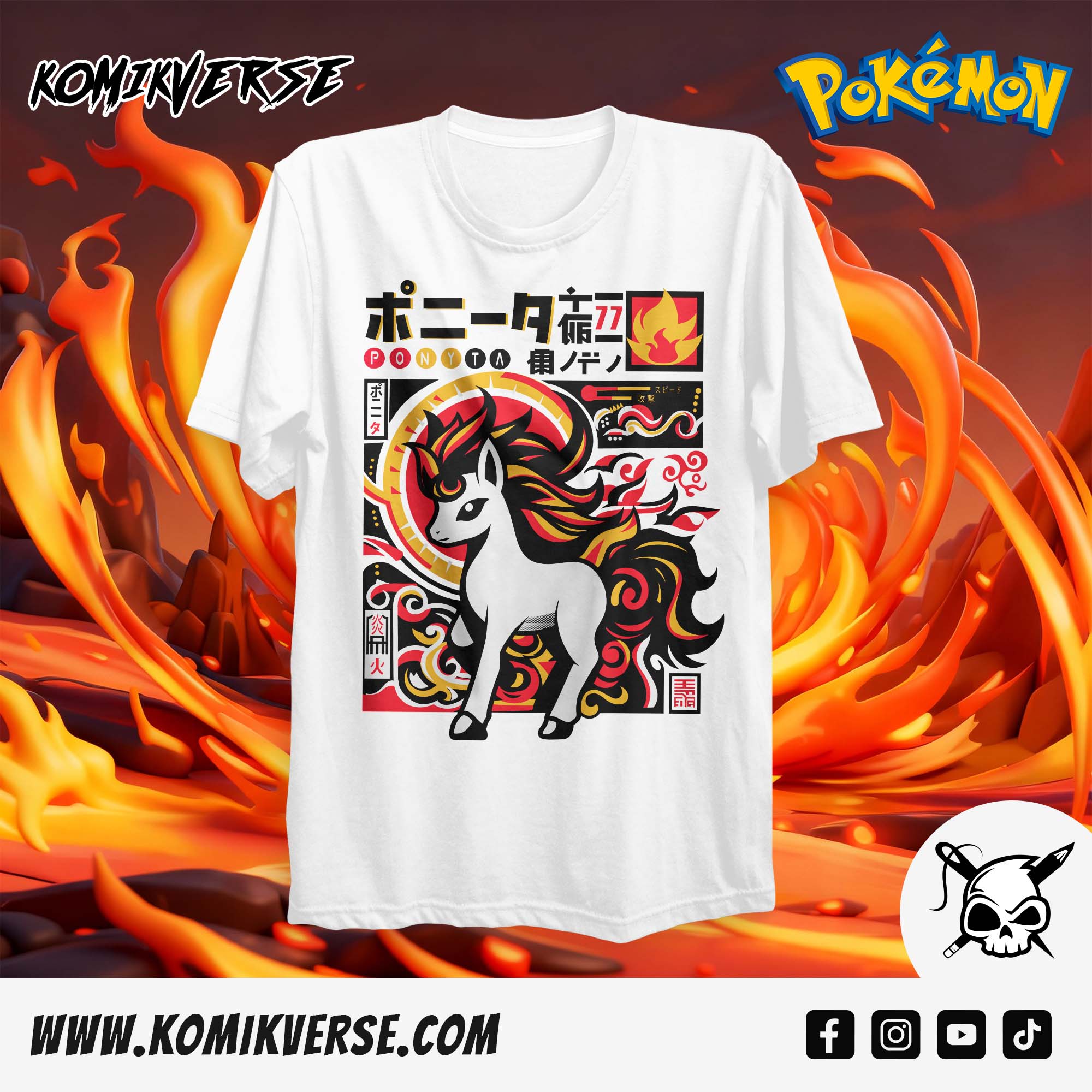 Pokémon Ponyta Graphic T-Shirt