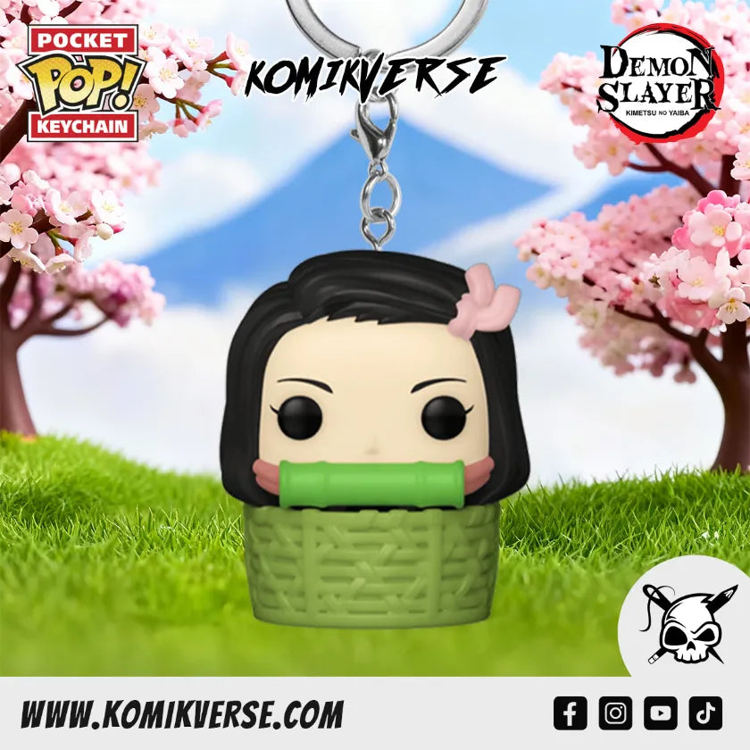 Pop! Keychain Nezuko Kamado in Basket   - Demon Slayer